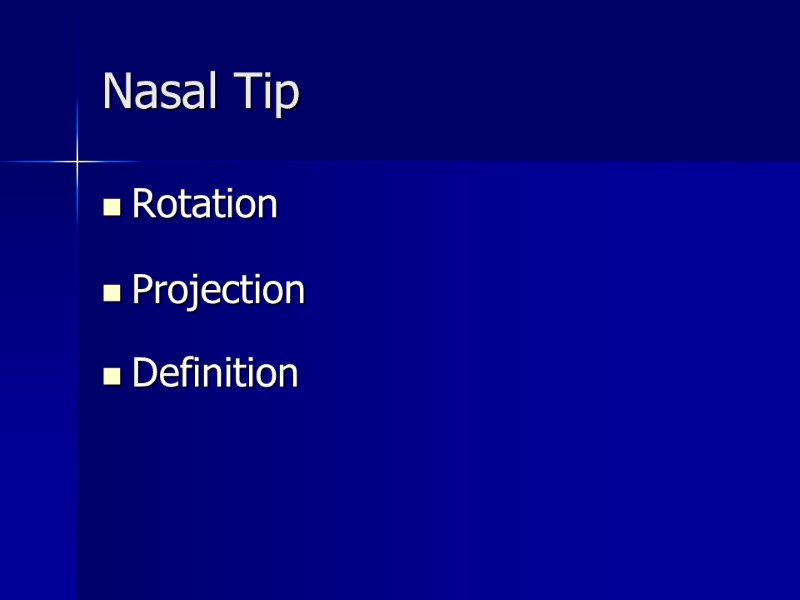 Nasal Tip Rotation  Projection  Definition